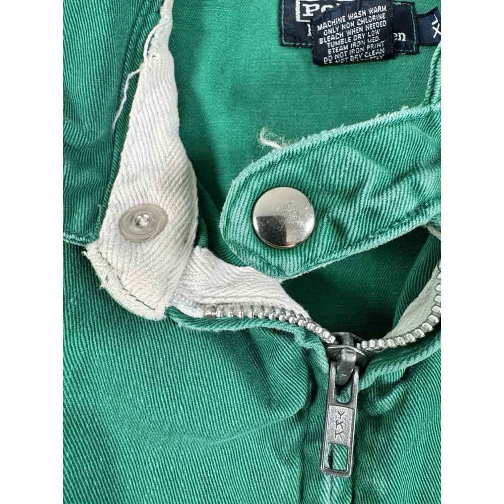 Polo Ralph Lauren Vintage 90s RL-92 Green Cotton Jacket Made in USA Mens XL - Picture 5 of 5